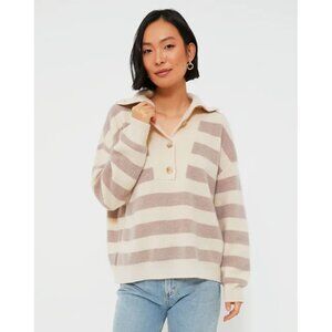 NEW Xirena Rafferty Sweater Vanilla Mauve Walden Stripe